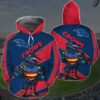 Show Your Support for the Adelaide Football Club with Our 3D Mascot Hoodie Zip Up or Pullover All Over Print 1