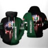 Skull Punisher With Flag American And Logo 3D All Over Print Zip Hoodie Gifts For Ncaa Fans Skull Punisher With Flag American And Logo 3D All Over Print Zip Hoodie Gifts For NCAA Fans 1