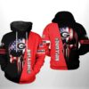 Skull Punisher With Flag American Georgia Bulldogs 3 3D Hoodie Zip Hoodie NCAA 3D All Over Print Hoodie Zip Hoodie 1