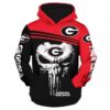 Skull Punisher With Georgia Bulldogs 3D All Over Print Zip Hoodie Gifts For Ncaa Fans Skull Punisher With Georgia Bulldogs 3D All Over Print Zip Hoodie Gifts For NCAA Fans 1