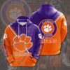 Sports American NCAA Clemson Tigers 3D All Over Print Hoodie Zip up Hoodie 1