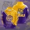 Sports American NCAA Lsu Tigers University 3D All Over Print Hoodie Zip up Hoodie 1