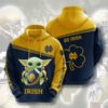 Sports American NCAA Unviersity Of Notre Dame Fighting Irish 3D All Over Print Hoodie Zip up Hoodie 1