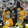Steelers Hoodie 3D Achmed Skull Haters Silence I Kill You Black Gold Pittsburgh Steelers Gift 0