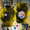 Steelers Hoodie 3D Football Helmet Logo Pittsburgh Steelers Unique Gift 0