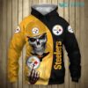 Steelers Hoodie 3D Skeleton Wearing Hat Holding Logo Pittsburgh Steelers Gift Steelers Hoodie 3D Skeleton Wearing Hat Holding Logo Pittsburgh Steelers Gift 0