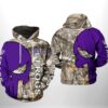 Tcu Horned Frogs NCAA Camo Veteran Hunting 3D All Over Print Hoodie Zip up Hoodie 1