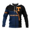 Tennessee Volunteers Custom Text Number Blue Black Unisex 3D All Over Print Hoodie NCAA Zip Up Hoodie 1