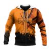 Tennessee Volunteers Custom Text Number Orange Black 3D All Over Print Hoodie NCAA Zip Up Hoodie 1