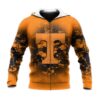 Tennessee Volunteers Custom Text Number Orange Black Zip Up Unisex 3D All Over Print Hoodie NCAA Zip Up Hoodie 1