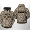 Texas AM Aggies NCAA Camo Veteran 3D All Over Print Hoodie Zip up Hoodie 1