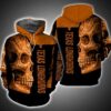 Texas Longhorns Skull Art 3D All Over Print Zip Hoodie Gifts For NCAA Fans 1