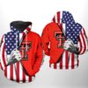Texas Tech Red Raiders NCAA US Flag 3D All Over Print Hoodie Zip up Hoodie 1