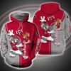 Tom And Jerry Wearing Clothes Georgia Bulldogs Unisex 3D All Over Print Hoodie NCAA Zip Up Hoodie 1