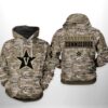 Vanderbilt Commodores NCAA Camo Veteran 3D All Over Print Hoodie Zip up Hoodie 1