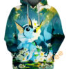 Vaporeon Pokemon Hoodie 3D 0