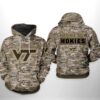 Virginia Tech Hokies NCAA Camo Veteran 3D All Over Print Hoodie Zip up Hoodie 1