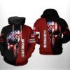 Virginia Tech Hokies Ncaa Us Flag Skull 3D All Over Print Hoodie, Zip-Up Hoodie Virginia Tech Hokies NCAA US Flag Skull 3D All Over Print Hoodie Zip up Hoodie 1