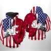 Washington State Cougars NCAA US Flag 3D All Over Print Hoodie Zip up Hoodie 1
