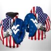 West Virginia Mountaineer NCAA US Flag 3D All Over Print Hoodie Zip up Hoodie 1