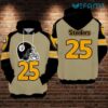 Youth Steelers Hoodie 3D Football Helmet 25 Pittsburgh Steelers Gift 0