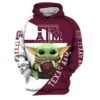 c Hug Ball Texas AM Aggies 3D All Over Print Zip Hoodie Gifts For NCAA Fans 1